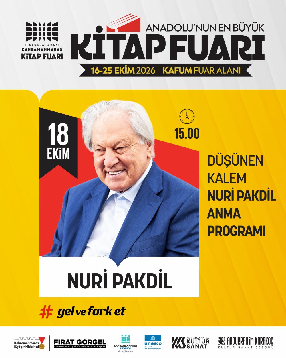 11. Uluslararası Kahramanmaraş Kitap Fuarı, üçüncü gününde de seçkin yazar,